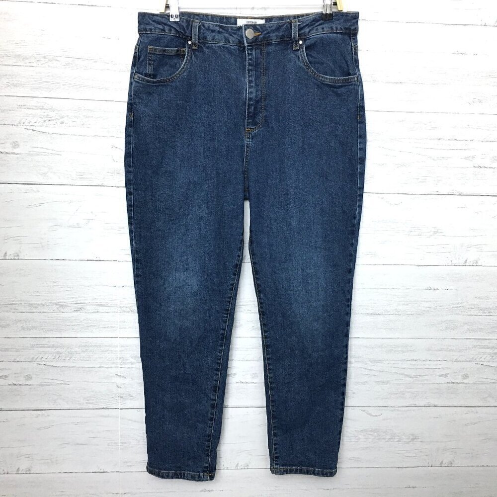 Cotton On Women's Mom Jeans Stretch Straight Leg size 12 length 28"
